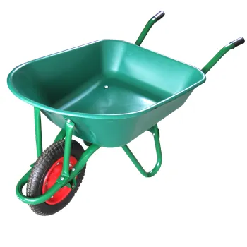 Best Seller WB6400 130kg Steel Plastic Tray Garden Tools Wheelbarrow with Solid Rubber Wheels