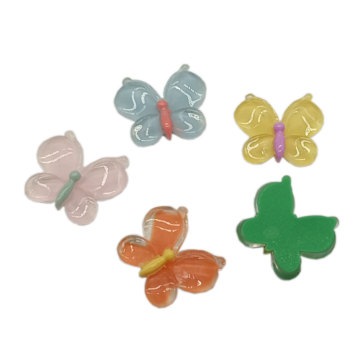 Vente chaude Résine Papillon Charmes Coloré Papillon Résine Embellissements Pour Bracelet Collier Boucle D&#39;oreille Fabrication de Bijoux DIY