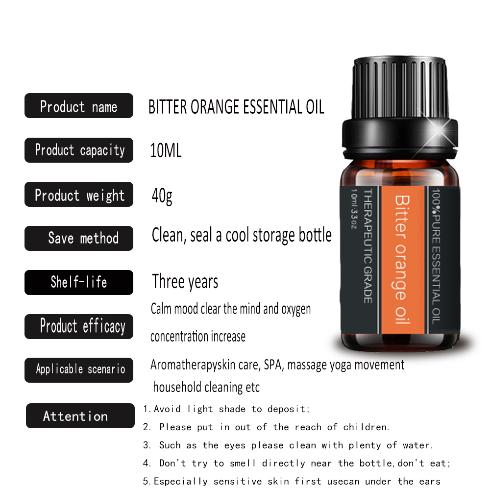 Pure Natural Bitter Orange Essential Oil for Aromatherapy