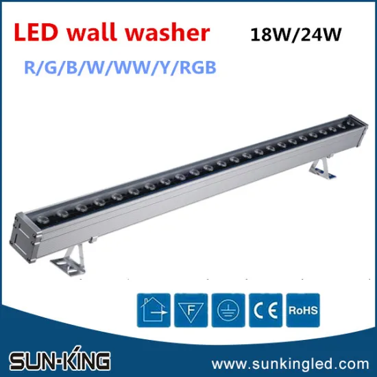 Energy conservation updated 18x1W led rgb wall washer changing color AC85V-265V, 18W led waterpoof wall wash