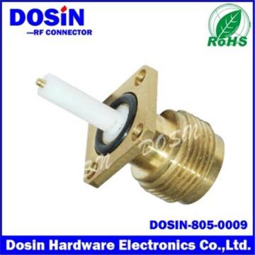 N Female Gold-Plated Crimp Panel Connector