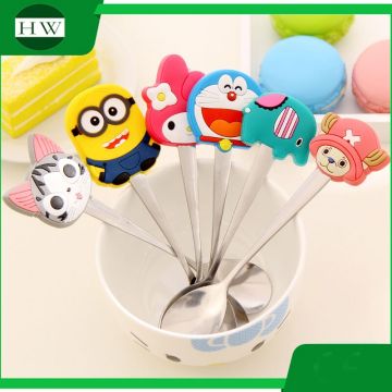 Wholesale Custom cartoon stainless steel baby eating spoon