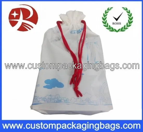 Customized Waterproof Drawstring Plastic Bags For Promotional
