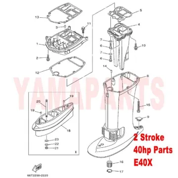 CASING UPPER 66T-45111-00-4D FOR YAMAHA HIDEA PARSUN SEATAN 2 STROKE 40HP OUTBOARD ENGINE