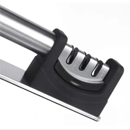 Home Kitchen Abrasive Tools: Three-Stage Knife Sharpener