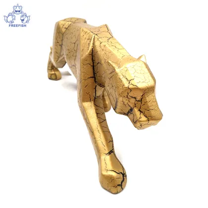 Modern Polyresin Cheetah Figurine Home Décor