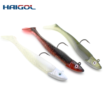 Seabass Fishing Bait: 8.5cm Paddle Tail Eel Shad with 12g Jig Head