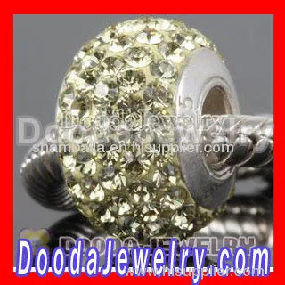 925 Sterling Silver European Swarovski Crystal Beads Wholesale 