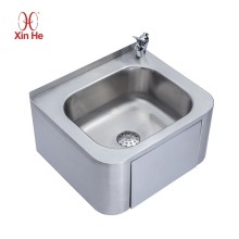 Stainless steel knee operated wash sink