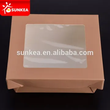 custom printed wholesale disposable cake containers with PET window