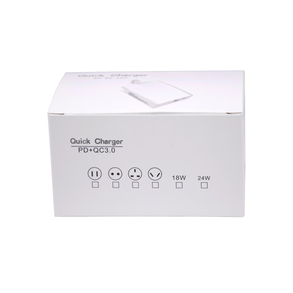 24W PD QC3.0 Wall Plug Quick Charger Adapter