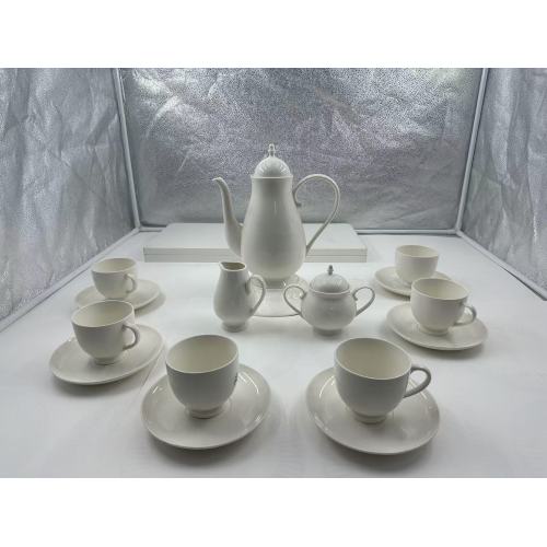 Minimally designed ceramic tea set
