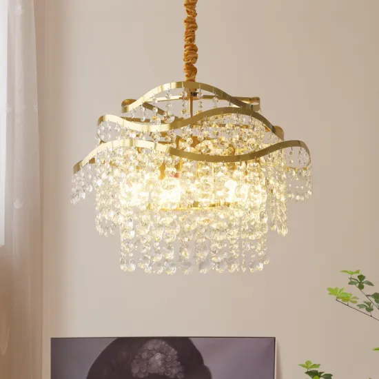 Luxury Nordic K9 Crystal Chandelier - French Style Teardrop Pendant Lighting Wholesale