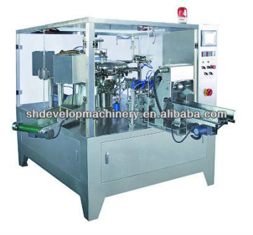 GD6-200C Rotary pre-made packing machine with feeding open filling and sealing