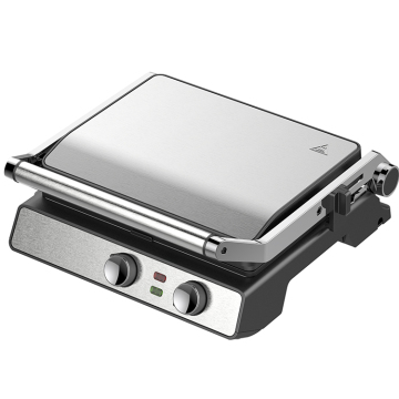 2000W Automatic Timer Steak Lover's Electric Contact Grill - 4 Slice Sandwich and Panini Maker
