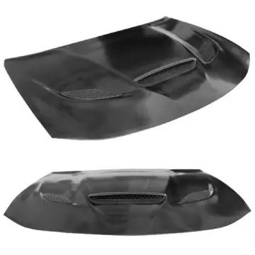 Dodge Charger 2015-2023 Hellcat SRT Style Aluminum Engine Hood with 3 Vented Bezels