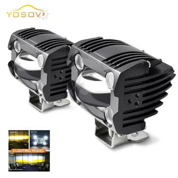 Yosovlamp New U20 Car LED Spotlight for Motorcycle Dual Color Lens Headlight
