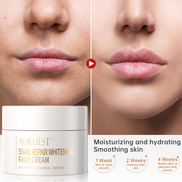AuQuest Snail Cream: Organic Moisturizing Repairing Collagen Whitening Anti-Wrinkle Face Cream