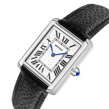Square Sanda 9031 Roman Scale Watch - Fashion Trend for Men and Women