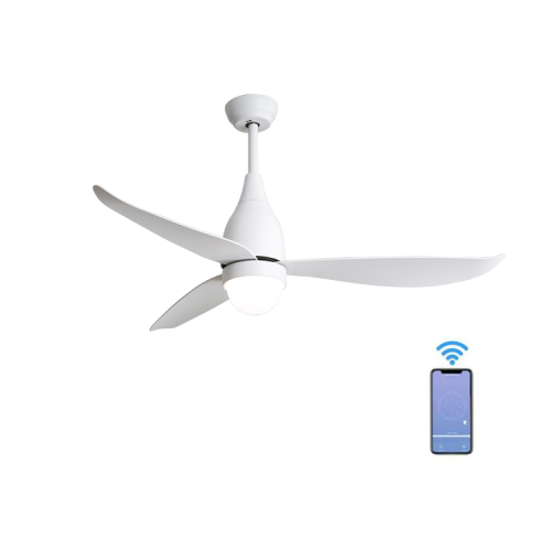 Lumière de ventilateur de plafond de couleur blanche WIFI intelligente