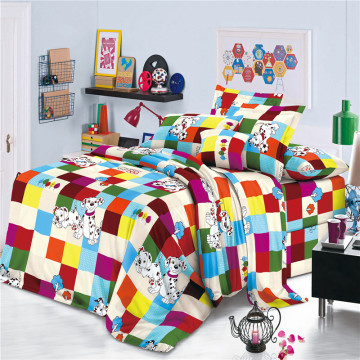 Colorful Polyester Disperse Print Spots Cartoon Bed Sheets