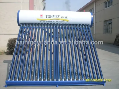 integrated unpressurized solar power water heater