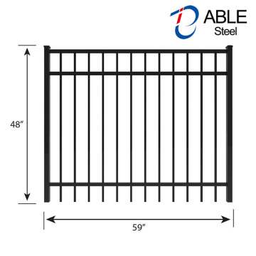 PVC coated decorative steel spear fence for garden