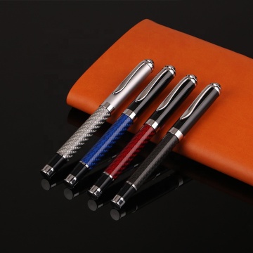 High Quality Carbon Fiber Metal Roller Ballpoint Pen Gift