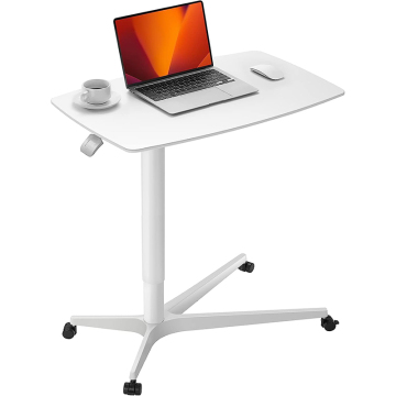 Pneumatic Height Adjustable Standing Desk with Wheels