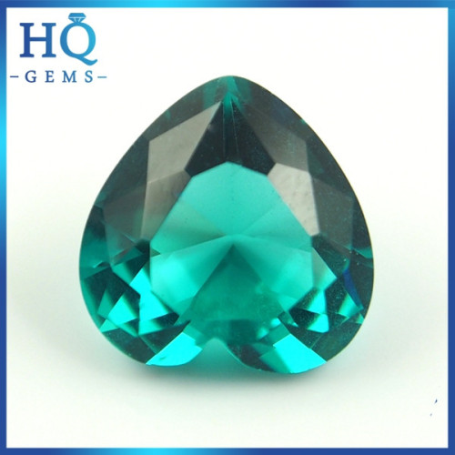 Good Price Green Heart Shape Glass Gems