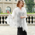 Women's Floral Lace Mesh Solid Color Cover Up