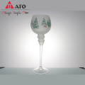 Christmas tree light tall mercury glass candle holder