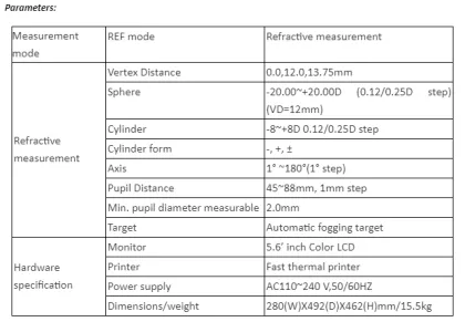 China Xinyuan Auto Refractometer Keratometer FA-6000A Ophthalmic Equipment