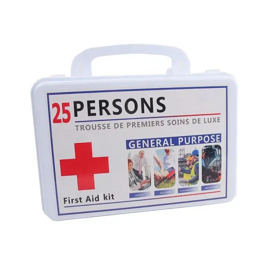 OEM First Aid Kit - 25 Person Complete First Aid Set with ABS Box (Empty)