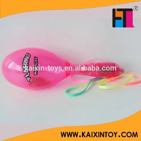 1078180 Pormotion Light Up Toys Maraca with red & blue lights four colours available