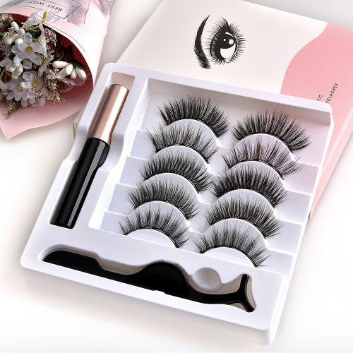 Magnetic eyelashes set with tweezer