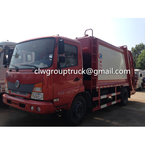 Dongfeng 7CBM Camión de basura de compresión lateral