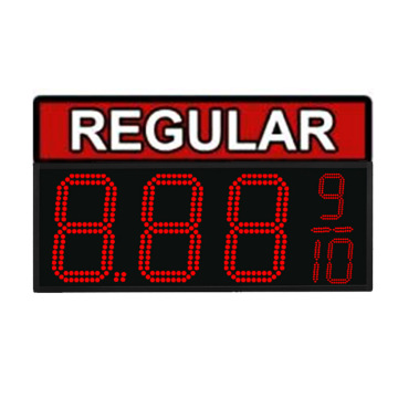 CHEETIE CP50 10\" LED Gas Price Sign - Red, 8889/10, 3 Large Digits