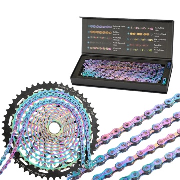SUMC Bicycle Chain 9/10/11/12 Speed 116/126L Rainbow Series Hollow Chain