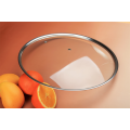 24cm T type tempered glass lid with hole