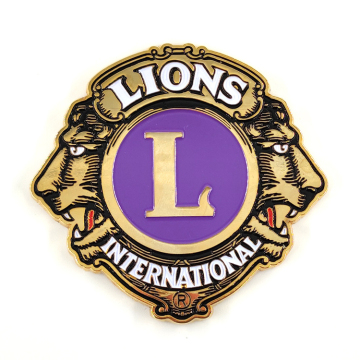3-inch Metal Lions Club International Logo Car Decal Sticker for Auto and Motorcycle Fender