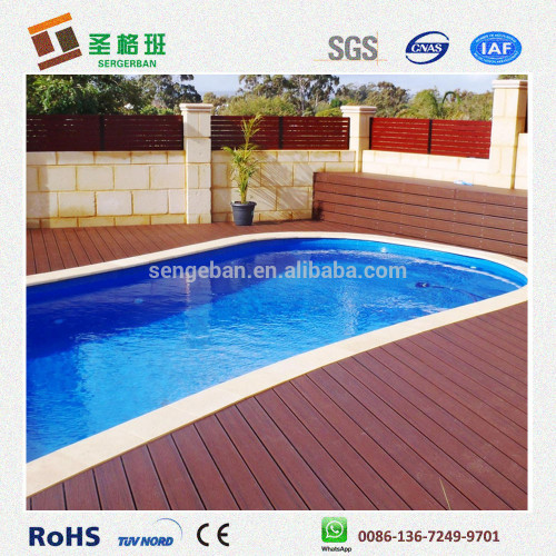 wpc swimming pool decking / composite swimming pool flooring / plastic swimming pool tile