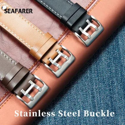 Genuine Leather Watch Band For Hamilton Khaki Field Watch h760250 h77616533 Watchband Seiko Watch Strap 20mm 22mm Button Buckle