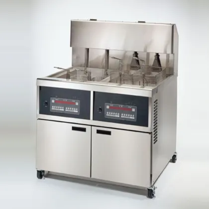 Henny Penny OFG-342 2-Well Gas Deep Open Fryer: Double Tank Commercial Kitchen Equipment