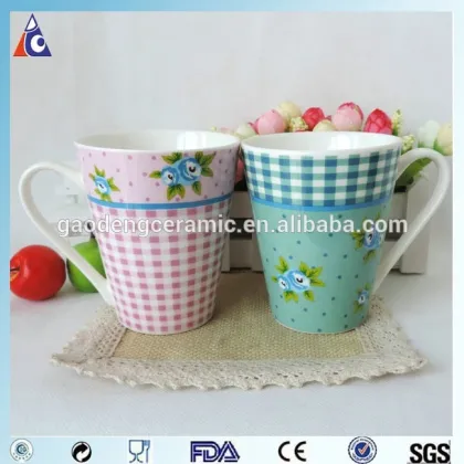 9OZ grid printing korea tea cup