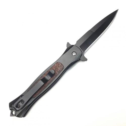 FA75 Elegant Wood Inlay Tactical Folding Knife - Precision Engineered for Durability and Performance