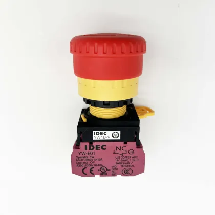 Search Engine for SOK Escalator Spare Parts: IDEC YW1B-V and YW-E01 Stop Switch Buttons