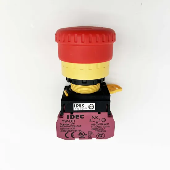 Search Engine for SOK Escalator Spare Parts: IDEC YW1B-V and YW-E01 Stop Switch Buttons