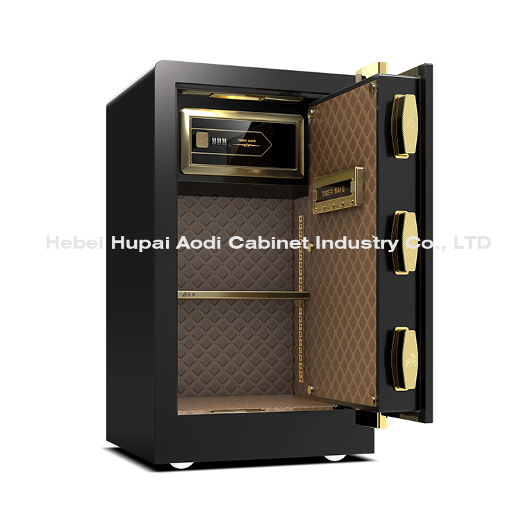 YH60 small home steel fingerprint safe Png