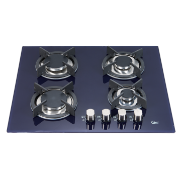 Color tempered glass built-in gas hob